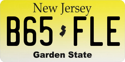 NJ license plate B65FLE