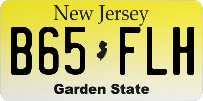 NJ license plate B65FLH