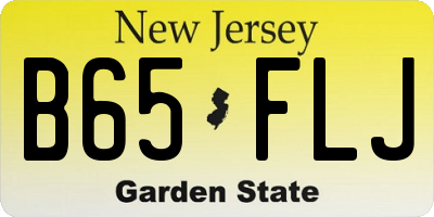NJ license plate B65FLJ