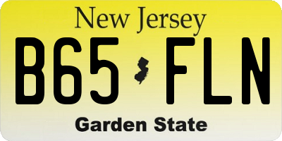NJ license plate B65FLN