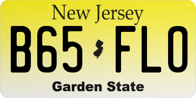 NJ license plate B65FLO