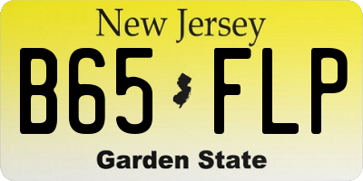 NJ license plate B65FLP