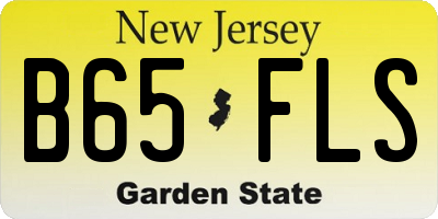 NJ license plate B65FLS
