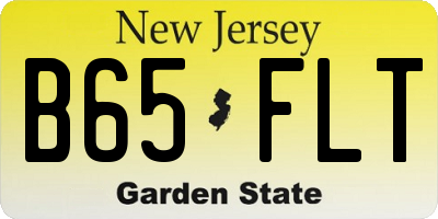 NJ license plate B65FLT