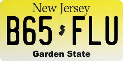 NJ license plate B65FLU