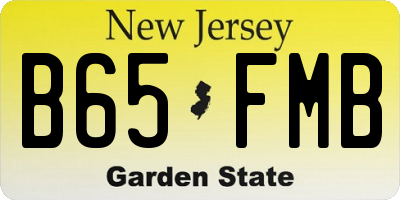 NJ license plate B65FMB