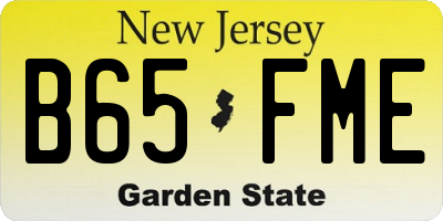 NJ license plate B65FME