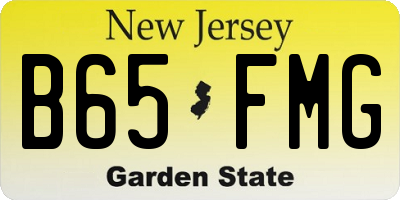 NJ license plate B65FMG