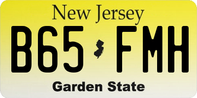 NJ license plate B65FMH