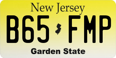 NJ license plate B65FMP