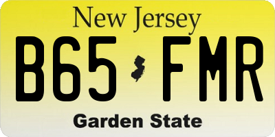 NJ license plate B65FMR