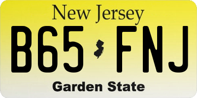 NJ license plate B65FNJ