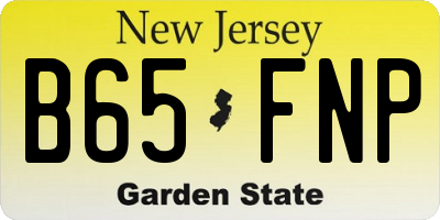 NJ license plate B65FNP
