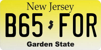 NJ license plate B65FOR