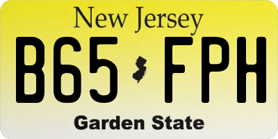 NJ license plate B65FPH