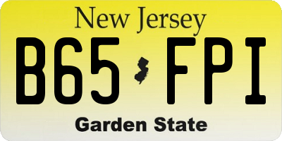 NJ license plate B65FPI