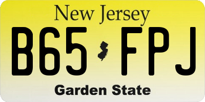 NJ license plate B65FPJ