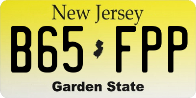 NJ license plate B65FPP