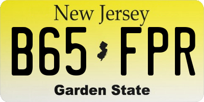 NJ license plate B65FPR