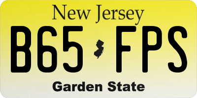 NJ license plate B65FPS