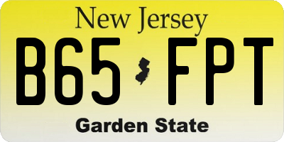 NJ license plate B65FPT