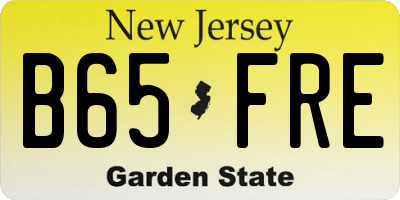 NJ license plate B65FRE