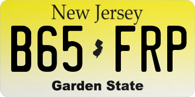 NJ license plate B65FRP