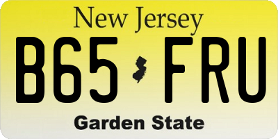 NJ license plate B65FRU