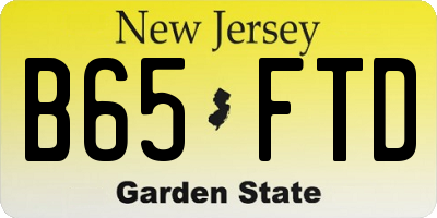 NJ license plate B65FTD