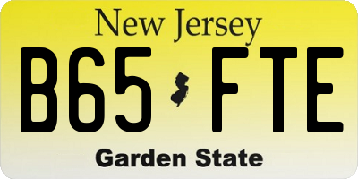 NJ license plate B65FTE
