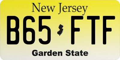 NJ license plate B65FTF