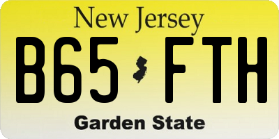 NJ license plate B65FTH