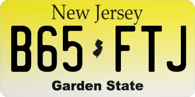 NJ license plate B65FTJ