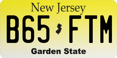 NJ license plate B65FTM