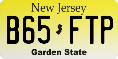 NJ license plate B65FTP