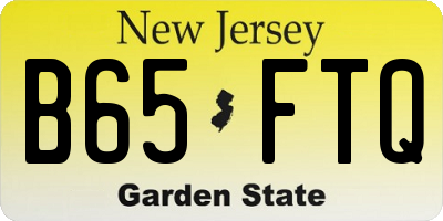 NJ license plate B65FTQ