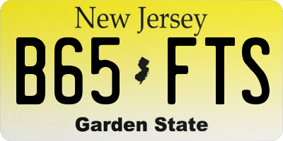 NJ license plate B65FTS