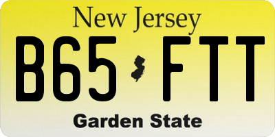 NJ license plate B65FTT