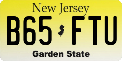 NJ license plate B65FTU