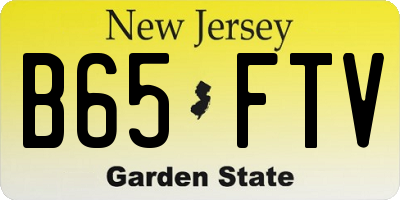 NJ license plate B65FTV