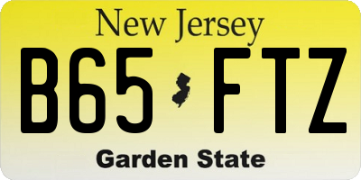 NJ license plate B65FTZ