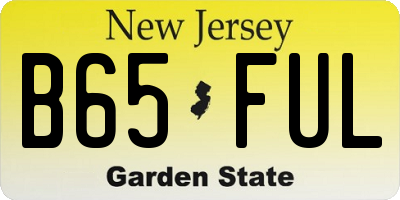 NJ license plate B65FUL