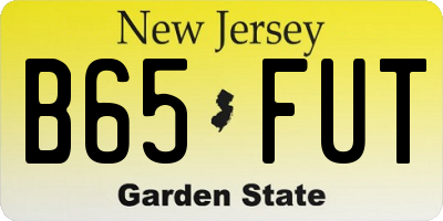 NJ license plate B65FUT