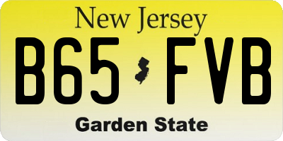 NJ license plate B65FVB