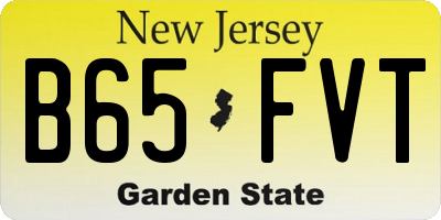 NJ license plate B65FVT