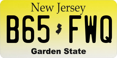 NJ license plate B65FWQ