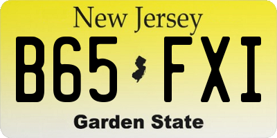NJ license plate B65FXI