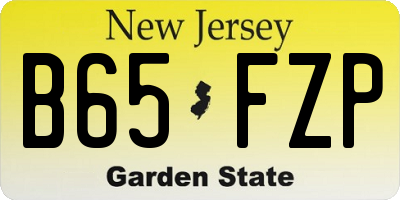 NJ license plate B65FZP