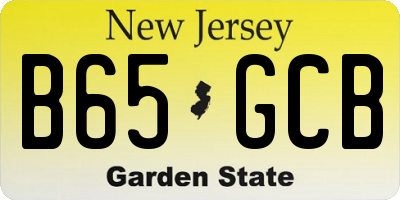 NJ license plate B65GCB