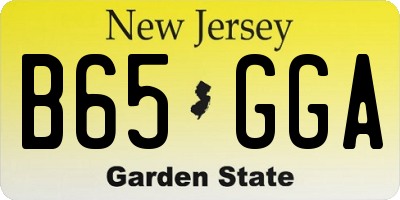 NJ license plate B65GGA
